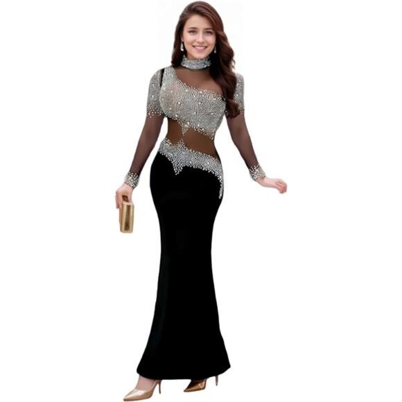 Elegant Long  Evening Gown - Picture 1 of 7